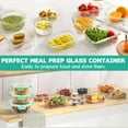 thumbnail image 2 of 34pcs Glass Food Storage Containers with Lids Set, Airtight Meal Prep Containers (17 Containers & 17 Lids), Green, 2 of 8