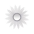 thumbnail image 1 of HomeRoots 396716 Miroir Mural Rond Sunburst en Métal Argenté, 1 of 1