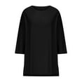 thumbnail image 3 of Loose Fit Tops Womens 3/4 Length Sleeve Blouses Casual Spring Summer Outfits Side Slits T Shirts for Workout Athletic, 3 of 5