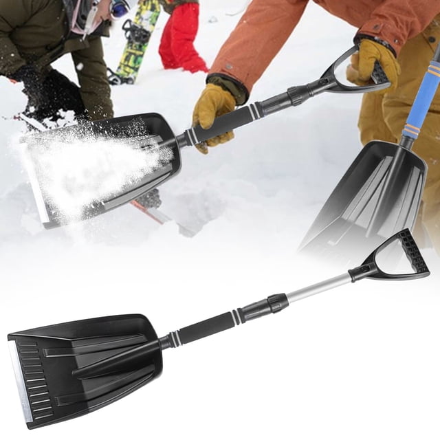 Multifunction ShovelforCar And Emergency Use Portable Detachable Telescopic Shovel With Sturdy Black Handle SuitableforWinter And Outdoor Deicing Tasks, Car Snow Shovel with Retractable Handle