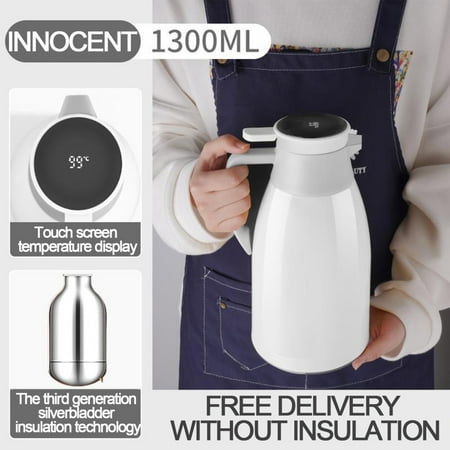 

Vacuum Insulation Pot With Temperature Display Kettle With Ergonomic Handle For Home Dining Room And Office