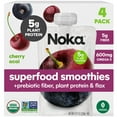 thumbnail image 3 of (3 pack) NOKA Organic Cherry Acai Smoothie, 4.22 oz Pouches, 4 Count, 3 of 10