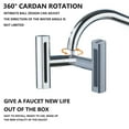 thumbnail image 4 of Robinet de Cuisine Sortie Universelle Bulleur Rotatif Extension Pressurisée Buse d'Eau Joint Universel, 4 of 9