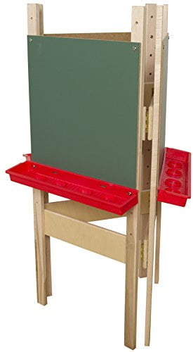 24" Green and Red Plywood Adjustable Chalkboard Easel