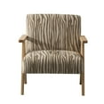 thumbnail image 2 of Benjara Cid Kaya 30 Inch Accent Chair, Beige Polyester, Foam Cushions, Rubberwood, 2 of 6