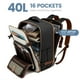thumbnail image 2 of Mochila de viaje LOVEVOOK de 40 litros para mujer con compartimento para portátil de 17 pulgadas, 2 of 9