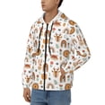 thumbnail image 3 of Kdxio cute Rainbow Animal Print Men Hoodies Casual Hoodies for Men with Zip Pockets Full Zip Long Sleeve Sweatshirt Sports Hooded Jacket-Large, 3 of 5