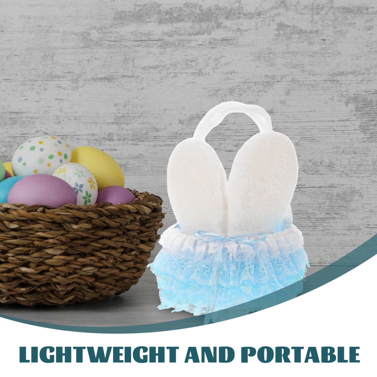 FOMIYES Handmade Easter Bunny Basket with Adorable Design, Ideal for Party Decorations and Giving