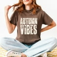 thumbnail image 5 of Autumn Vibes Block Distressed - Women's Garment Dyed Graphic T-Shirt, 5 of 15