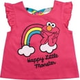 thumbnail image 2 of Sesame Street Girls' 3-Piece Shorts Set Outfit - off white, 4t, 2 of 2