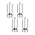 thumbnail image 4 of 4 Pieces M10 Thread Bed Frame Legs Alloy Sofa Legs for Cabinets Sofas Beds Argent 12cm, 4 of 7