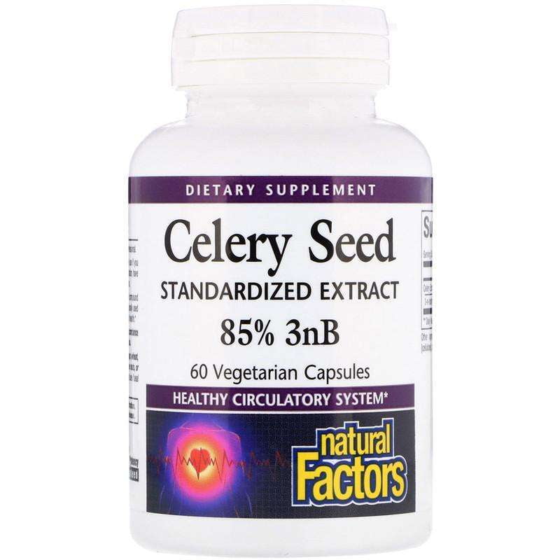 Natural Factors Celery Seed, Standardized Extract 60 Vegetarian Capsules