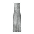 thumbnail image 4 of XPMWRP Women's Tie Dye Sleeveless Jumpsuit Casual Loose Wide Leg Overalls with Pockets for Summer Vacation Gray L, 4 of 5