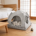 thumbnail image 4 of Pet Tent for Summer with Mosquito-Proof Mesh, Breathable Fabric & Portable Foldable Design, Suitable for Indoor Outdoor Cats, 15x15in by MPOISVA, 4 of 5