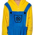 thumbnail image 3 of Minions Boy's Kigurumi Union Suit One Piece Fleece Hooded Pajama Stuart and Kevin, 3 of 6