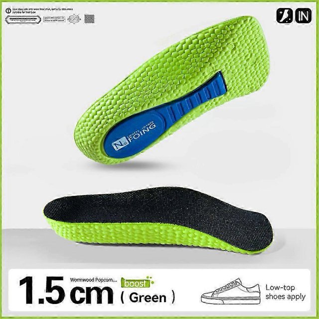 Almohadillas ortopédicas ZHAOCHENG altas 2.0 plantilla de soporte de arco 2.5 cm verde