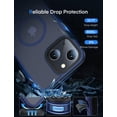 thumbnail image 4 of Magnetic Case for iPhone 14 Plus Case,[MIL-Grade Drop Tested & Compatible with MagSafe] Translucent Matte Back with Aluminum Alloy Keys,Shockproof Phone 14 Plus Case 6.7 Inch, Blue, 4 of 12