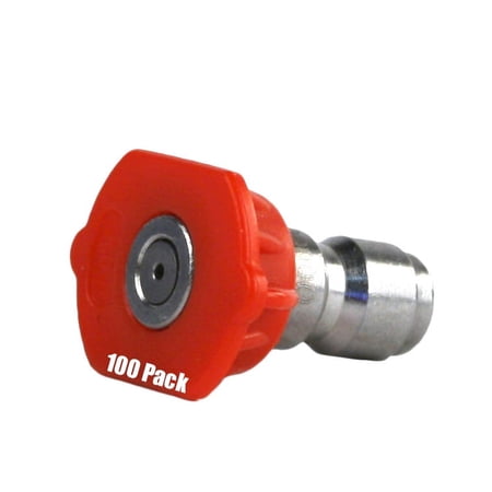 100 Pack Erie Tools Pressure Washer 1/4 Quick Connect 0 Degree 4.5 Nozzles
