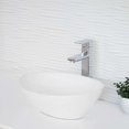 thumbnail image 3 of Stylish Vessel 15 ¾"W x 13 ⅜ "D White Porcelain Oval Bathroom Sink P-221, 3 of 8