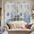 thumbnail image 6 of Blue Coastal Starfish Swag Curtains Beach Ocean Nautical Shells Conch Swag Valances for Kitchen Windows, Window Treatment Topper Curtains for Living Room Bedroom Bathroom, 28" W x 36" L, 6 of 9