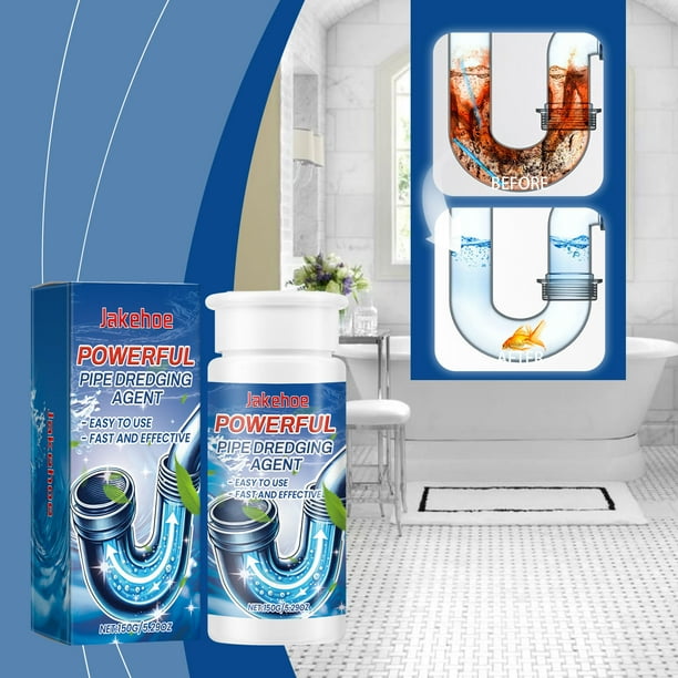 Potente desatascador de tuberías | Desatasca rápidamente desagües de fregaderos, cocinas e inodoros | Disuelve grasa y restos de cabello | Previene obstrucciones recurrentes | Fórmula ecológi