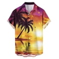 thumbnail image 4 of DJDLJWCJ Mens Polo Shirts Short Sleeve, Button Down Shirts for Men Vacation Hawaiian T Shirts Summer Beach Shirts Yellow S, 4 of 6