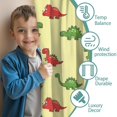 thumbnail image 3 of Blackout Kids Curtains,Yellow Cartoon Dinosaurs Pattern Childrens Insulated Curtains Set Of 2,Bedroom Essentials,Toddler Room Decor 42"x54", 3 of 5