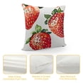 thumbnail image 4 of SHANXI Red White Strawberry Fruit Summer Slice Hand Drawn Fruit Pillowcases Sofa 22x22in, 4 of 5