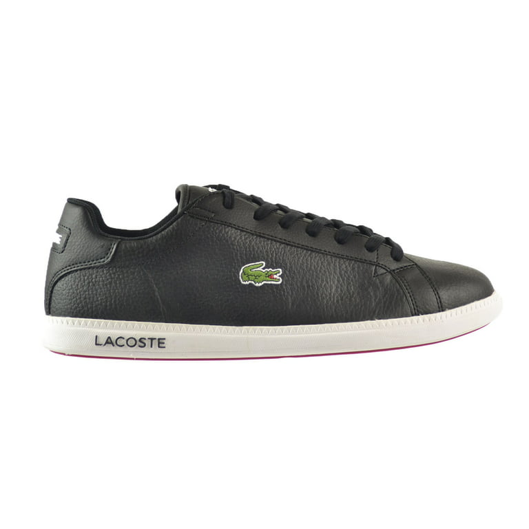 Lacoste Graduate SPM Leather Men's Shoes Black/Black - Walmart.com