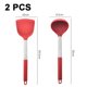 thumbnail image 2 of Juego de utensilios de cocina de 2 piezas, utensilios de cocina de silicona, mango de acero inoxidable, para cocinar, rojo Namotu CPB-US-YYM824-6, 2 of 5