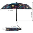 thumbnail image 3 of Compact Sun Umbrella Windproof Travel Umbrellas for Rain Strong Portable UV Protection Neon Game Controllers, 3 of 8