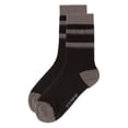 thumbnail image 5 of MeMoi Boys Tonal Stripe Cotton Rich Crew Sock - Boys - Male, 10-12, Black, 5 of 6