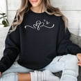 thumbnail image 3 of Love Knot Minimalist Line Art Sweatshirt, Casual Comfortable Pullover, Unisex Modern Graphic Top, Aesthetic Clothing Gift, 3 of 11