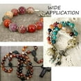 thumbnail image 3 of U8MO 5 Strd 8mm Round Natural Fire Agate Stone Beads Gems Faceted Loose Spacer Beads, 3 of 7