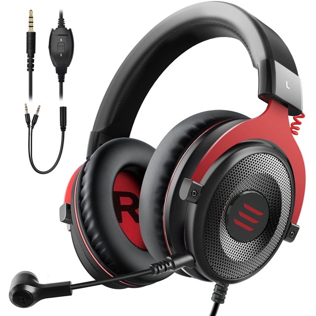 Auriculares para juegos de PC - Auriculares PS4 con cable para juegos con micrófono con cancelación de ruido, auriculares sobre la oreja compatibles con el controlador PS4/PS5, Xbox One, PC, Mac, com Namotu CZDZ-ZC130