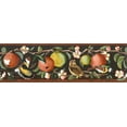 thumbnail image 3 of Dundee Deco Prepasted Wallpaper Border - Floral Brown, Pink, Green Apples on Vine, Birds, 15 ft x 6.89 in, 3 of 5