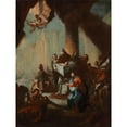 thumbnail image 2 of Franz Anton Maulbertsch 19x24 Gold Ornate Framed and Double Matted Museum Art Print Titled - Study for ‘The Presentation of Christ in the Temple’ (For Saint Ulrich, Vienna) (C. 1750), 2 of 4