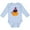 AE-Light Blue, variant on Black Cat, Pumpkin, Cat With Witch Hat, Halloween Boys or Girls Long Sleeve Baby Bodysuit