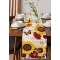 thumbnail image 4 of Boanket Sunflower Table Runner - 90 Inch Long, Kitchen Dining Table Runner Dresser Scarves, Farmhouse Roses Floral Vintage Butterfly Farmhouse Home Decor for Coffee Table Wedding Party Banquet, 4 of 8