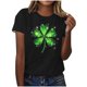 thumbnail image 2 of Xuyuer Saint Patrick's Day Shirts Women Funny Shamrock Graphic Print Irish T Shirt Spring Casual Short Sleeve Crew Neck Tee Tops Cute Shamrock Graphic Tee Irish Lucky St Pattys Day Shirt, 2 of 6