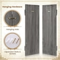 thumbnail image 5 of Costway Window Shutter 2 PCS Reclaimed Paulownia Wood Wall Decor with Antiqued Surface Dark Grey, 5 of 10