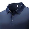thumbnail image 3 of Big & Tall Men's Short Sleeve Collared Golf Shirt 3-Button Top Pique Jersey Regular Fit T-Shirt Quick Dry Moisture Wicking Soft Stretch Summer Work Business Casual, 3 of 4
