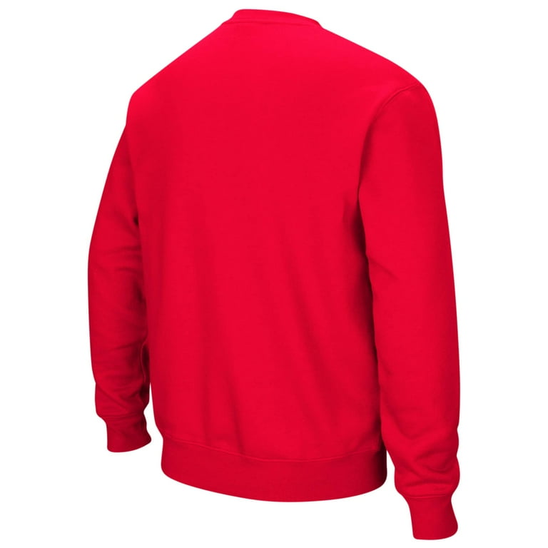 Men s Colosseum Scarlet Rutgers Scarlet Knights Arch Logo Crew Neck Sweatshirt Walmart