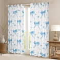 thumbnail image 5 of Erosebridal Cute Blue Bow Curtains Pack of 2 (42x84 Each) for Girls, Polkadot Ribbon Curtains Blackout for Kids, 5 of 6