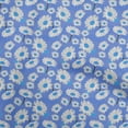 thumbnail image 1 of oneOone Polyester Spandex Medium Blue Fabric Floral Sewing Material Print Fabric By The Yard 56 Inch Wide, 1 of 4