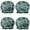 Halloween Witchy Motifs, variant on Shower Caps,Spooky Halloween Icons Pattern Waterproof Shower Cap for Women 4 Pieces,Double Reusable Hair Cover for Shower PEVA Elastic Stretch Hem