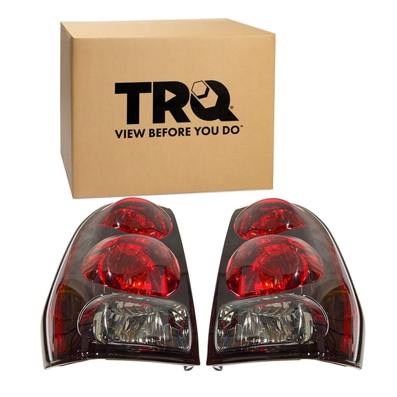 TRQ 2 Piece Driver & Passenger Side Tail Light Assembly Set Fits 2002-2009 Chevrolet Trailblazer 2002-2006 Trailblazer EXT GM2800150 GM2801150
