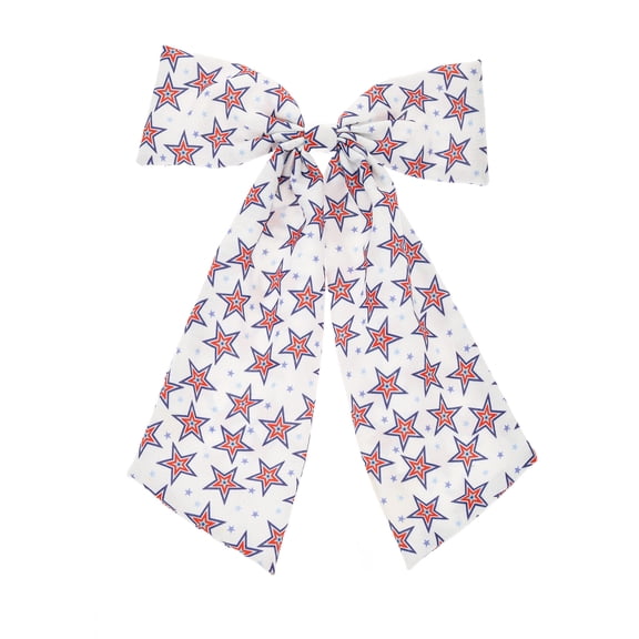 Way to Celebrate Americana Red, White, and Blue Star Print Hair Bow