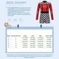 thumbnail image 5 of TiaoBug Kids Girls Race Car Racer Costume Kids Long Sleeve Checkerboard Print Jumpsuit Dancewear Black 8, 5 of 5