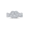 thumbnail image 2 of 10kt White Gold Round Diamond Heart Bridal Wedding Ring Band Set 5/8 Cttw, 2 of 4